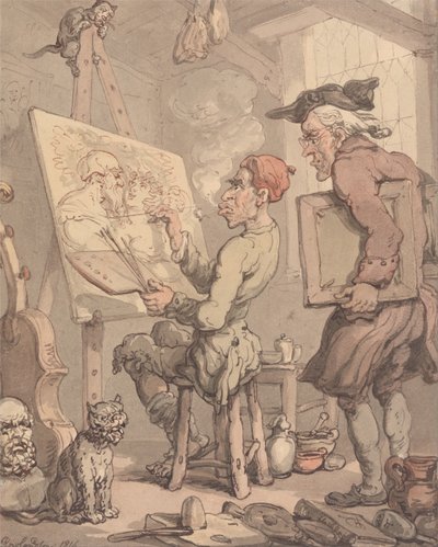 Studio di un artista da Thomas Rowlandson